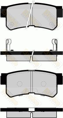 BRAKE ENGINEERING Комплект тормозных колодок, дисковый тормоз PA1494